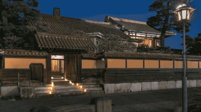 【夜の美観地区に佇む迎賓館】改修後の「有隣荘」が贈る期間限定の春宵特別公開ツアー